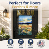 Caroline's Treasures Nevada Sagebrush in Watercolor House Flag Large Porch Sleeve Pole Decorative Outside Yard Banner Artwork Wall Hanging, Polyester, House Size, Multicolor