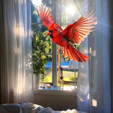 Cardinal Suncatcher Red Bird Decro Window Hanging - Acrylic Cardinal Ornaments Christmas Decorations, Cardinals Gifts for Women, Bird Lovers Indoor Outdoor Home Garden Christmas Tree Decorations