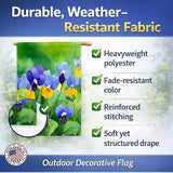 Caroline's Treasures Illinois Violet in Watercolor House Flag Large Porch Sleeve Pole Decorative Outside Yard Banner Artwork Wall Hanging, Polyester, House Size, Multicolor