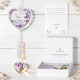 Crystal Suncatcher Retirement Gift for Women, Happy Retirement Gifts for Teacher Nurse Coworker Boss, Purple Glass Keepsake for Retired Friend