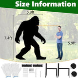 7.4ft Bigfoot Metal Outdoor Decor Big Foot Sasquatch Gifts for Men/Dad/Women, Chimpanzees Silhouette Statues for Yard Art, Garden, Patio, Backyard, Forests, Lawn Decorations(Regular Style)