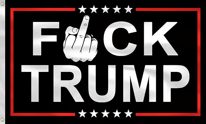 Fuck Trump Flag Anti Trump Funny Banner for Yard Porch Outdoor Indoor Backyard Lawn Hanging Decor 3x5 Ft