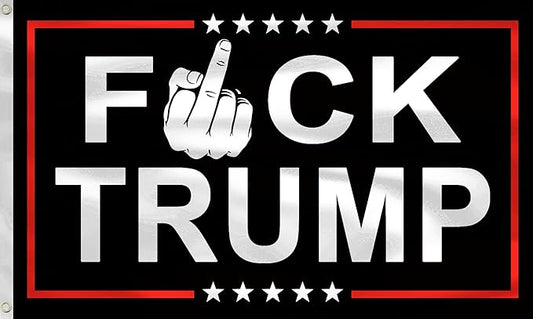 Fuck Trump Flag Anti Trump Funny Banner for Yard Porch Outdoor Indoor Backyard Lawn Hanging Decor 3x5 Ft
