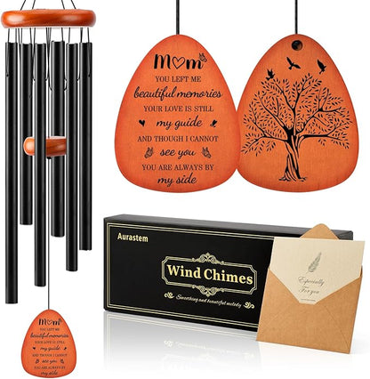 Memorial Gifts for Loss of Mom, 32" Memorial Wind Chimes for Loss of Mother, Sympathy/Bereavement/Remembrance/Condolence Gifts for Loss of Mother