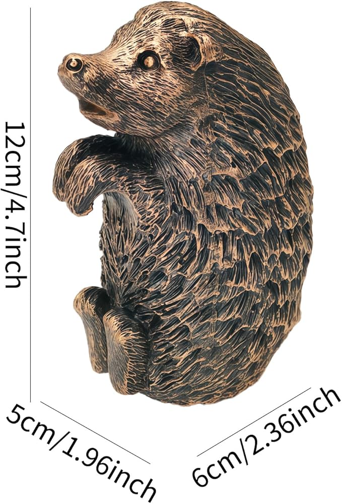 Hedgehog Plant Pot Hanger Garden Statues Resin Hedgehog Flower Pot Hugger Pot Plant Decoration Plant Decorative Figurines for Fairy Garden Fence Yard Patio Outdoor Indoor Hanging Ornaments