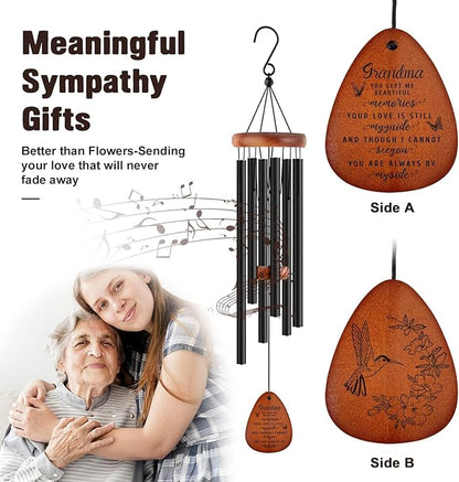 SteadStyle Memorial Gifts for Loss of Grandma, Memorial Wind Chimes, in Memory of Loved One, Bereavement Gifts, Sympathy Gift for Loss of Grandmom, Home Decor Outdoor Garden Patio