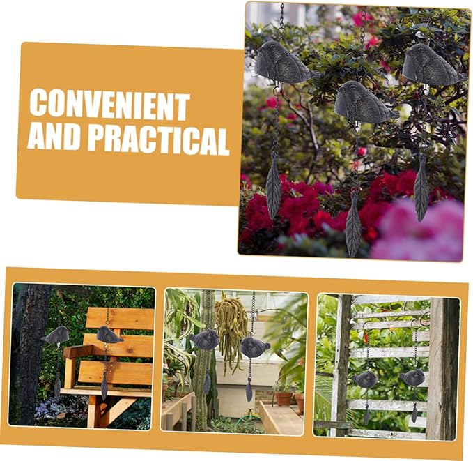 Milisten 2pcs Outdoor Wind Chime Iron Bell Pendant Garden Pendant Wind Chime for Outdoor Hanging Decoration