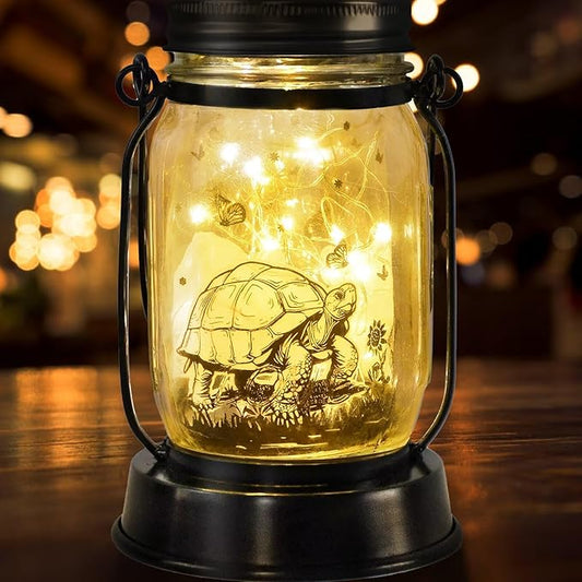 Tortoise Gifts for Women/Men Turtle Lovers Solar Lantern Mom Birthday, Mothers Day, Christmas Gifts, Turtle Solar Garden Decoration Outside for Yard, Patio,Backyard,Porch, Torches