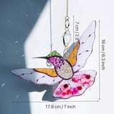 Yellow Acrylic Hummingbird Flowers Garden Suncatcher Window Hanging Crystal Prism Rainbow Maker Sun Catcher Ornaments Appreciation Thank You Gifts for Mom Grandma Sister Home Decor