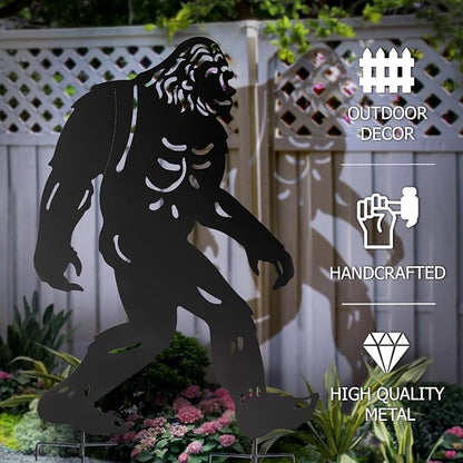 Bigfoot Outdoor Garden Decor, 6.6ft Bigfoot Outdoor Statues Metal Yard Art, Big Foot Sasquatch Birthdays Gifts for Men Women Dad Boys for Patio, Backyard Decorations