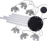 Outdoor Elephant Wind Chimes Indoor Decor - Pure Hand-Made Mobile Romantic Windcatcher 28" Elephant Wind Chime for Home, Xmas, Gift for Mom, Balcony, Patio, Garden Decoration(5 Tubes, 6 Elephants)