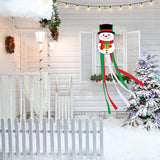 40 Inches Christmas Snowman Windsock Decoration, Hanging Outdoor Winter Decor, Festive Xmas Holiday-Themed Wind Sock Ornament for Garden, Patio, and Yard