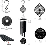 Personalized Memorial Wind Chimes for Loss of Loved One Custom Sympathy Gift in Loving Memory Outdoor Wind Chimes for Mom Dad Bereavement Remembrance Gift (Memorial 1)