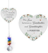 Gifts for Grandma - Mother’s Day Birthday Gift - Meanigful Keepsake - Heartfelt Gift for Grandmother Mom Mama Nana from Granddaughter Daughters - Crystal Rainbow Maker - Hanging Window Decor