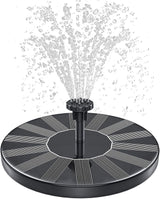 Solar Fountain, 1.5W Solar Bird Bath Fountains Pump Floating Solar Powered Water Fountain with 6 Nozzles and Fixer, Solar Fountain for Bird Bath, Outdoors, Garden, Pond, Pool