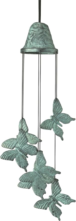 Woodstock Chimes Signature Collection, Woodstock Habitats, Butterfly Chime, 21'' Habitats and Nature Wind Chimes for Outdoor, Patio, Home or Garden Décor (CBC)