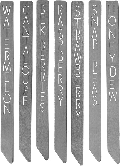 Customizable 15" Metal Garden Markers - Personalized Plant Labels, Herb & Vegetable Stakes, Outdoor Garden Signs, 80+ Varieties for Easy Plant ID (Single - 15 inches long)