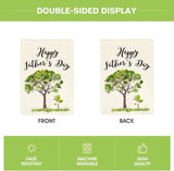 AVOIN Happy Father's Day Watercolor Tree Garden Flag Vertical Double Sided, Holiday Party Flag Yard Outdoor Decoration 12.5 x 18 Inch