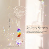 Retirement Gift Crystal Suncatcher,Retirement Gifts for Women Men,Gifts for Retired Coworker Nurse Teacher-Heart Prism Sun Catcher with Card for Window