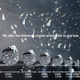 MerryNine 6 Pcs 30mm Clear Crystal Ball Prism Sun Shine Catcher Rainbow Pendants Maker, Hanging Crystals Prisms for Windows, for Feng Shui, for Gift (1.18"/30mm 6Pack)