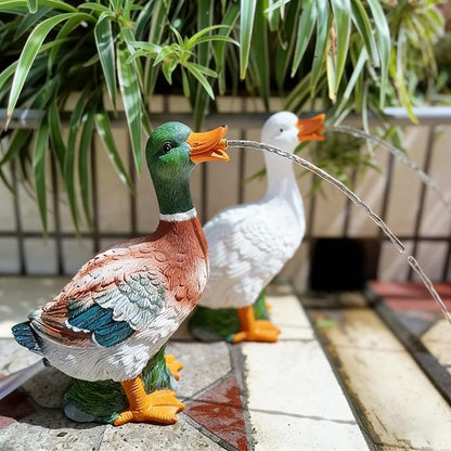 Pond spitters for Small Ponds, Garden Pond Water Feature, Resin Material, Garden Decor for Koi Pond, for Garden, Koi Pond, Patio, or Rockery Landscape Decor Green 23 * 13 * 32cm