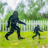 EZTZEN 15.8 inch Bigfoot Outdoor Decor Big Foot Sasquatch Gifts for Men/Dad/Women Metal Bigfoot Silhouette Statues for Yard Decor, Garden Decor, Yard Art, Forests, Yard Display, Lawn Decorations