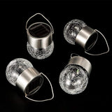 SUNWIND Hanging Solar Ball Lights Outdoor - 8 Pack Auto Color Changing Cracked Glass Decorative Garden Lights Hanging Solar Lanterns for Yard, Patio, Fence, Tree, or Holiday Decoration(Multi-Color)