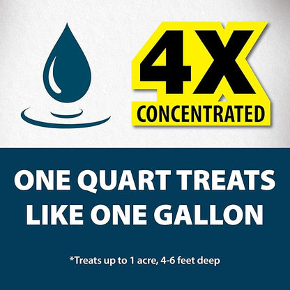 Airmax Black DyeMond Pond Dye 4X Concentrate for Outdoor Ponds & Lakes, Natural Pond Color& Beauty Enhancer, Swimming Safe Water Colorant, Easy Liquid Application, 1 Quart