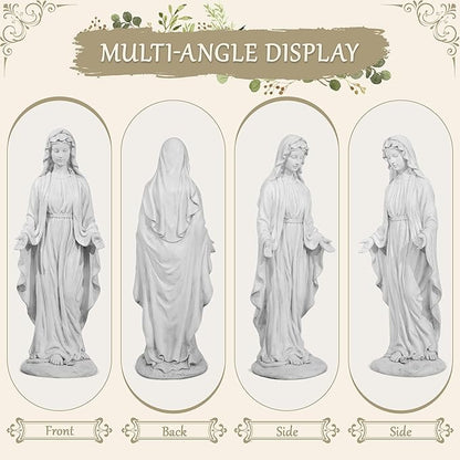 Virgin Mary Statue Outdoor 30 Inch Tall Large Religious Garden Statue, Blessed Mother Outdoor Decorations Statue, Virgen De Guadalupe Statues for Yard, Patio, Home Decor