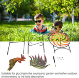 Metal Rooster Wind Spinner, Outdoor Iron Windmill Decorative Sculpture withRotation for Farm Lawn Yard Garden