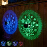 Easter Decorations Christmas Solar Lantern Color Changing Tree Theme Solar Lights - Metal Deck Step Ground Path Wall Fence Lights for Garden Patio Walkway Backyard Yard Decor - Easter Gifts for Women.