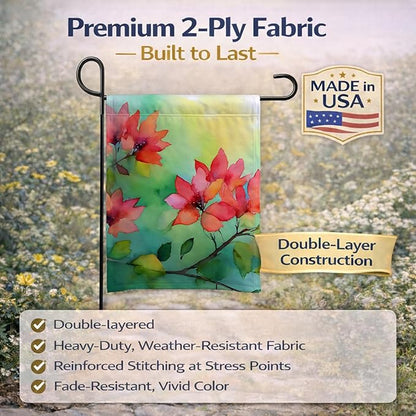 Caroline's Treasures Missouri Hawthorns in Watercolor Garden Flag Mailbox Flag Decorative Yard Flag Banner Outside Patio Artwork Yard Flower Beds, Garden Size, Multicolor
