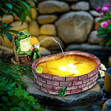 Solar Frogs for Outdoors, Fishing Frog-Shaped Garden Decor, Patios, Yards, and Lawn Ornaments Frog Gifts for Women
