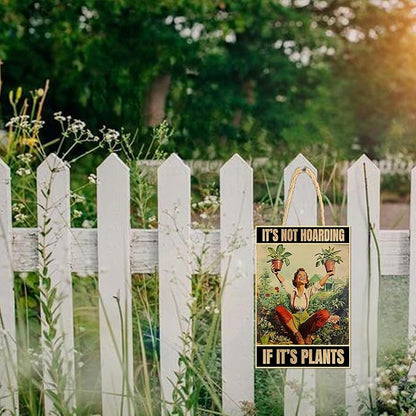 Backyard Decor Garden Gift for Yard, Backyard, Patio & Porch Decor IF IT’S PLANTS Wooden Sign For Home,Farm,Home Outdoor Yard Art 12×8inches