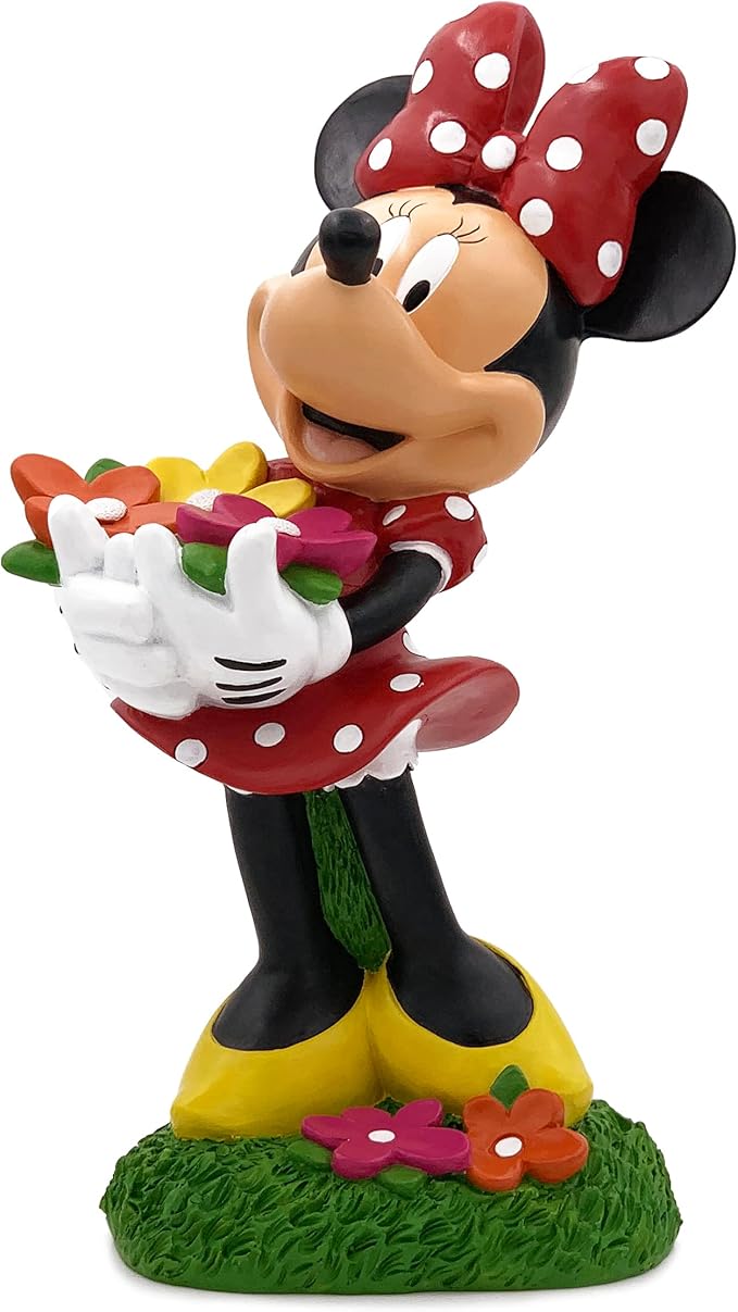 Disney Minnie Holding Flowers Everyday Outdoor Garden Statue, 14 inches Tall, Officially Licensed Disney Product…