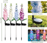 Solar Flower Lights Outdoor - 4 Packs 80 LEDs Upgraded Solar Powered Lights for Garden Patio Yard Pathway Decor - Waterproof Outside Solar Flower Decoration - Gift for Women Mom Grandma