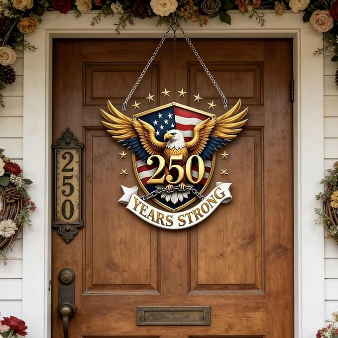 250th Anniversary America Suncatchers with Flag Designs Eagle Pattern Acrylic Sun Catcher 1776-2026 Years Patriotic Windows Decorations Independence Day Supplies for Party