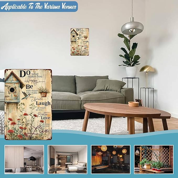 Gather Here With Grateful Hearts Vintage Wall Decor Yard Indoor Outdoor Decor 8 x 12 Inch