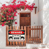 Beware Of The Dog Border Collie Sign Aluminum Metal Tin Signs Outdoor Yard Sign Warning Sign For Fence Yard Home Kitchen Farm Garden Wall Decor 8x12 Inch