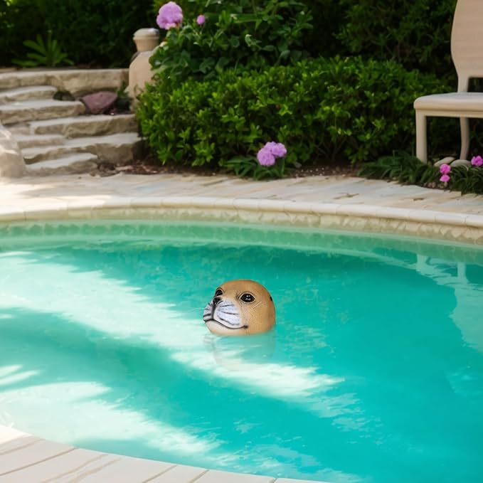 Seal Head Pool Float Decor Animals Floating Pond Decorations Accessories for Outdoor Ponds Backyard Patio Outside Gifts