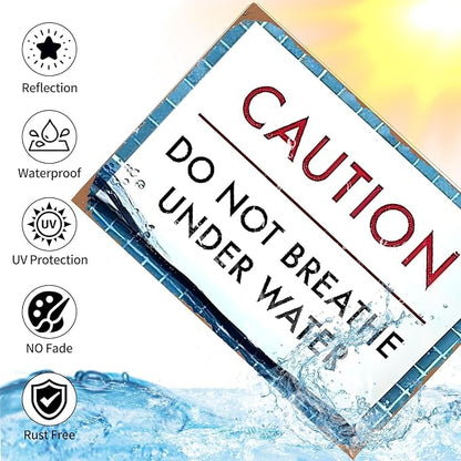 Swim At Your Own Risk Lifeguard Is Drunk Again Pool Rules Tin Sign Pool Patio Wall Decor for Pool Beach Water Park Decor Outdoor 8 x 12 inch