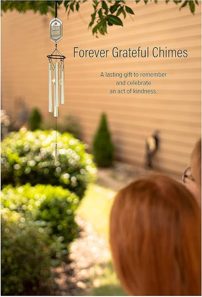 Forever Grateful Wind Chime with Engraved Thank You Message - Unique Gift of Gratitude/Appreciation Gift/Thank You Gift for Special Friend/Family/Coworkers/Teachers/Mentor