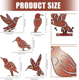 Rusty Metal Bird Garden Ornaments Weather Outdoor Decoration for Patios Yard Landscape Art Durability Outdoor Metal Animal Sculptures