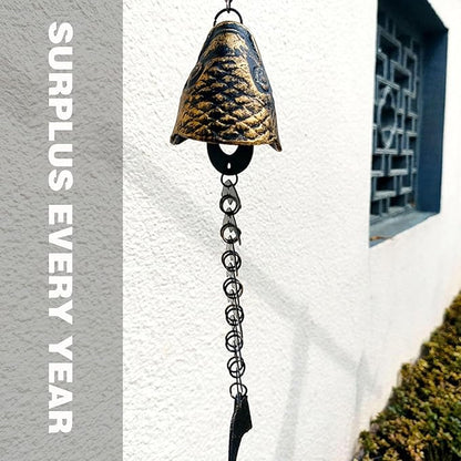 Fish Skeleton Windchime, Vintage Metal Wind Chimes for Home Yard Porch Hanging Decor