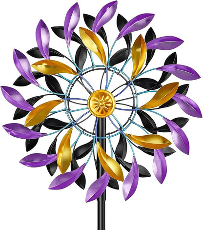 Wind Spinners Outdoor for Yard and Garden, 360 Degrees Metal Wind Sculptures & Spinners, Windmill for Outside Patio Lawn Decor Gifts for Family Friends