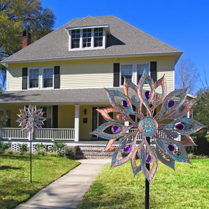 DREAMSOUL Wind Spinners Outdoor Double Kinetic Wind Spinner, Metal Windmill for Yard Patio Lawn Decor (58 * 14 Inches)