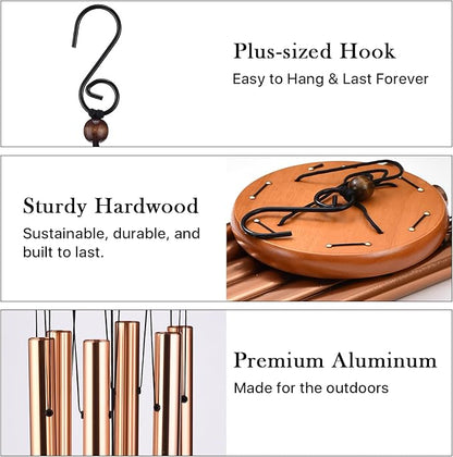 AMBOBE Memorial Wind Chimes Gifts, Sympathy Wind Chimes, Sympathy Gifts for Loss of Loved One, Bereavement Gift Baskets, Home Decor Outdoor Garden, Soothing Melodic Tones for Grieving Hearts