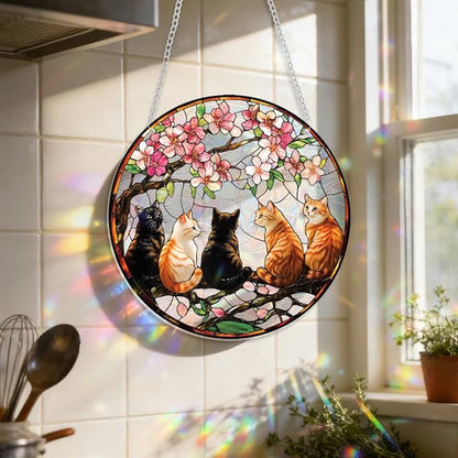 Sun Catchers Indoor Window, Acrylic Rainbow Suncatcher Window Hanging Decoration for Living Room Bedroom Summer Home Balcony Ornaments Decoration (SC2241)