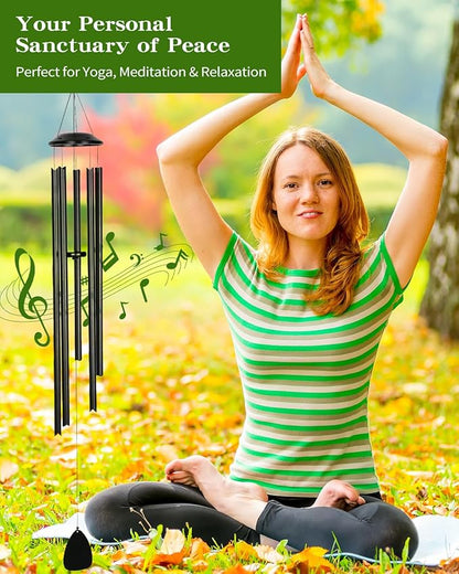 Extra Long 65" Wind Chimes for Indoor and Outdoor, Deep Bass Tone and Professional Tuned Aluminum Wind Chimes for Patio Garden Memorial, Sympathy Gift for Loss of Loved One, Housewarming Gift
