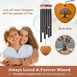 Sympathy Gifts for Loss of Loved One, Memorial Wind Chimes for Mom Dad Husband Brother, Funeral Bereavement Sympathy Gifts Basket, in Memory of Loved One Gifts - Black